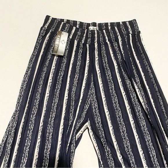 Casa Donna Striped Wide Leg Pants Womens Size M/L - Picture 2 of 15